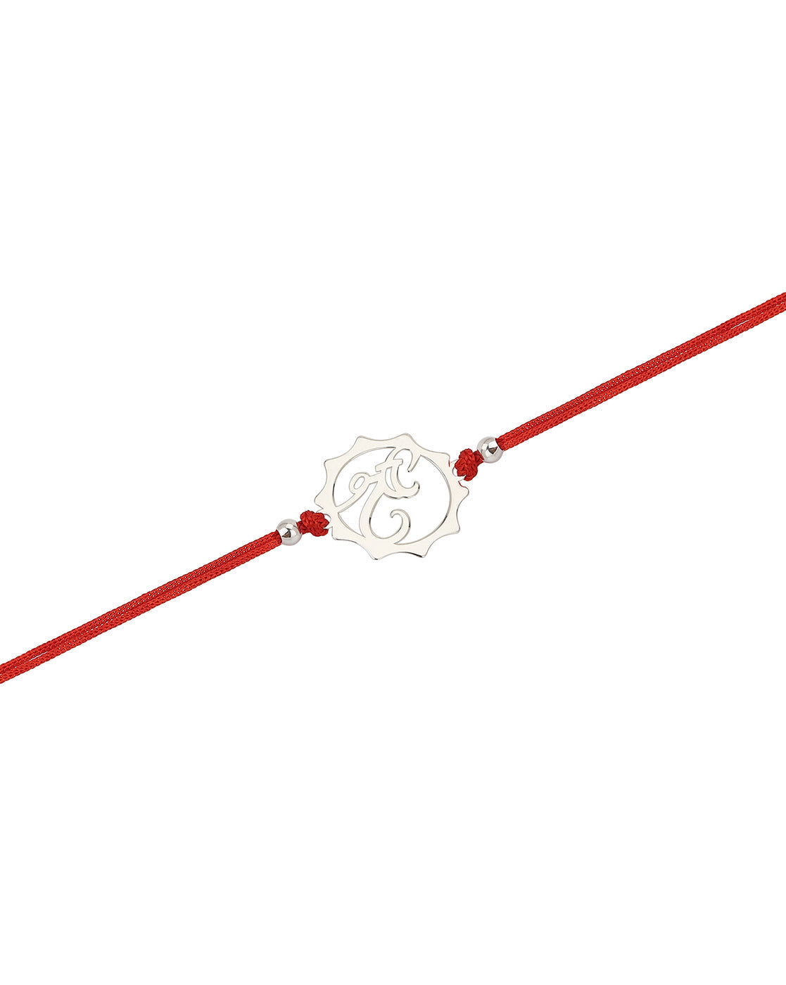 Carlton London Men Red 925 Sterling Silver Plated Rakhi