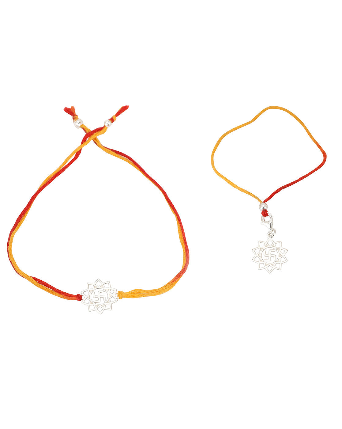Carlton London 925 Sterling Silver Combo Rakhi