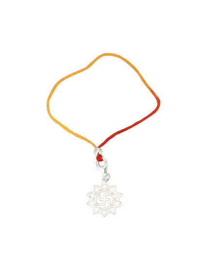 Carlton London 925 Sterling Silver Combo Rakhi