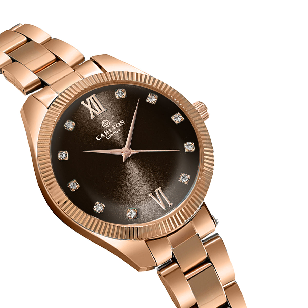 Women Gold Stainless Steel Harper Collection Analog Watch CLBRTBLK