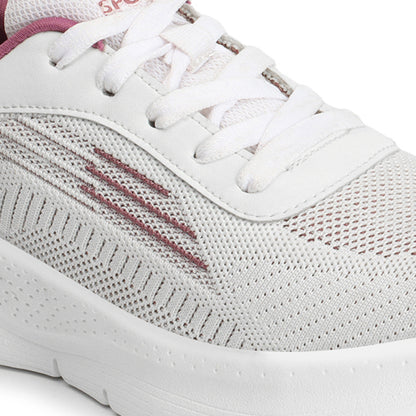 Women Mesh Flyknit Technology Lace-Up Sports Shoes