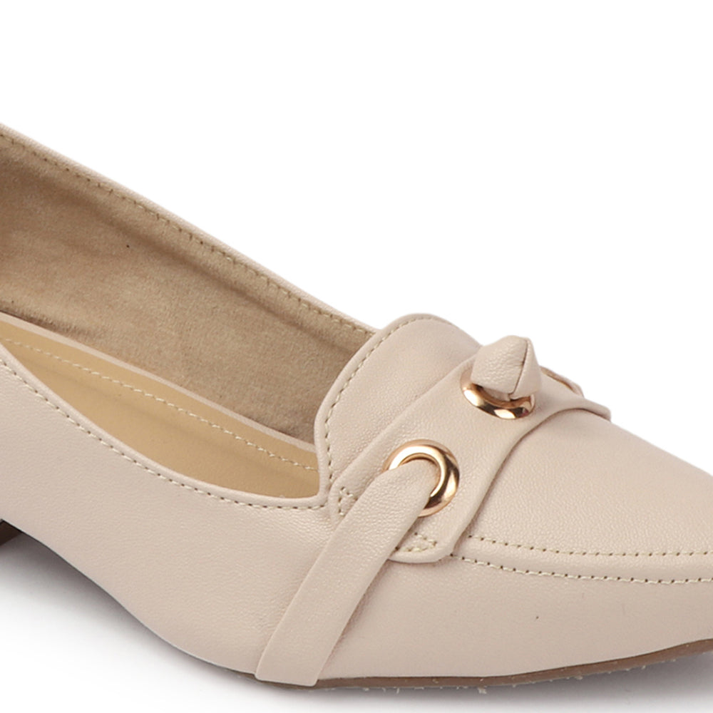 Women Solid Slip-On Block Heel Pump
