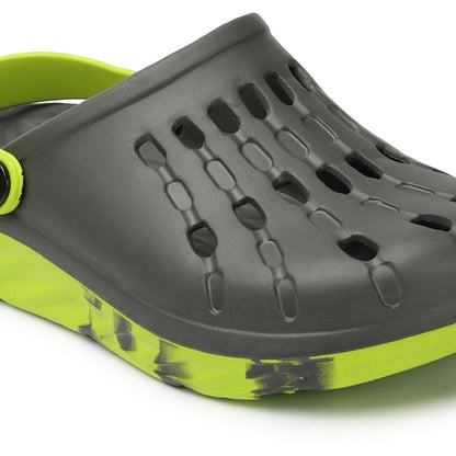 Men Perforated Comfort Clogs with Contrasting Strap