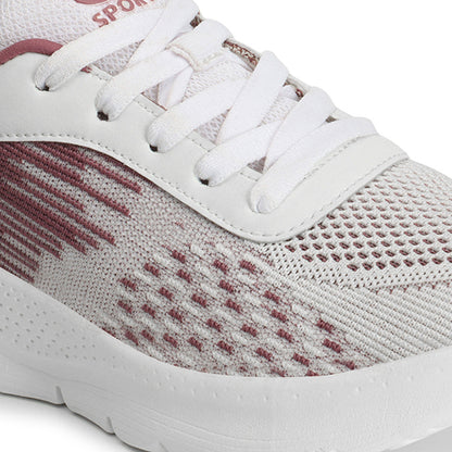 Women Mesh Flyknit Technology Lace-Up Sports Shoes