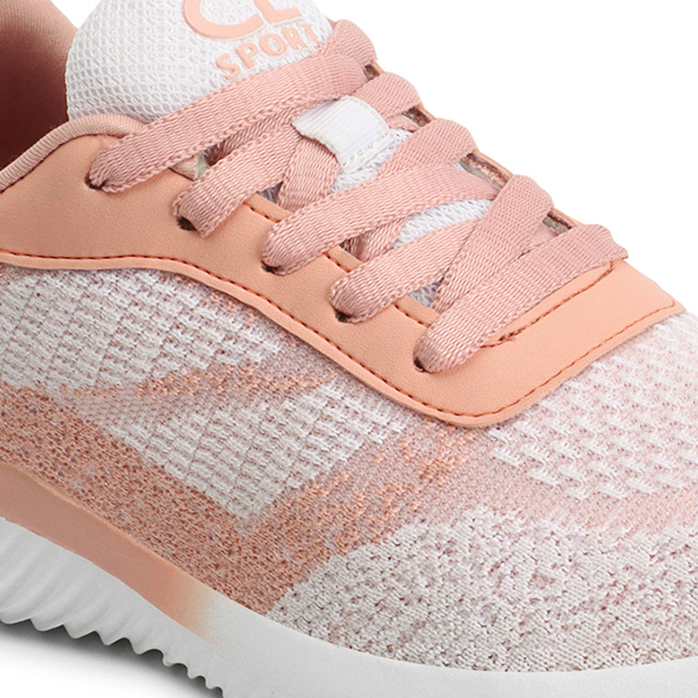 Women Mesh Flyknit Technology Lace-Up Sports Shoes