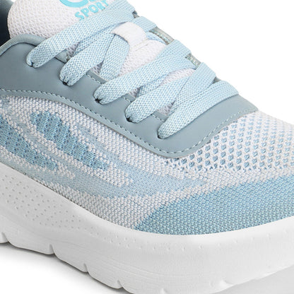 Women Mesh Flyknit Technology Lace-Up Sports Shoes