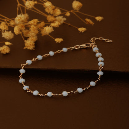 Women Rose Gold-Plated &amp; White Brass Charm Braceletfjb3807
